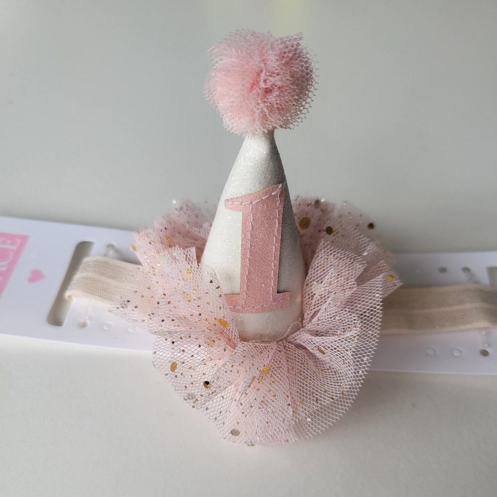 "One" Birthday Hat Headband